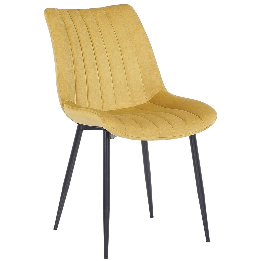 Krzesło Konferencyjne ZEFIR, Gruba Tapicerka, Metalowe Nogi, Aksamit kolor Żółty
