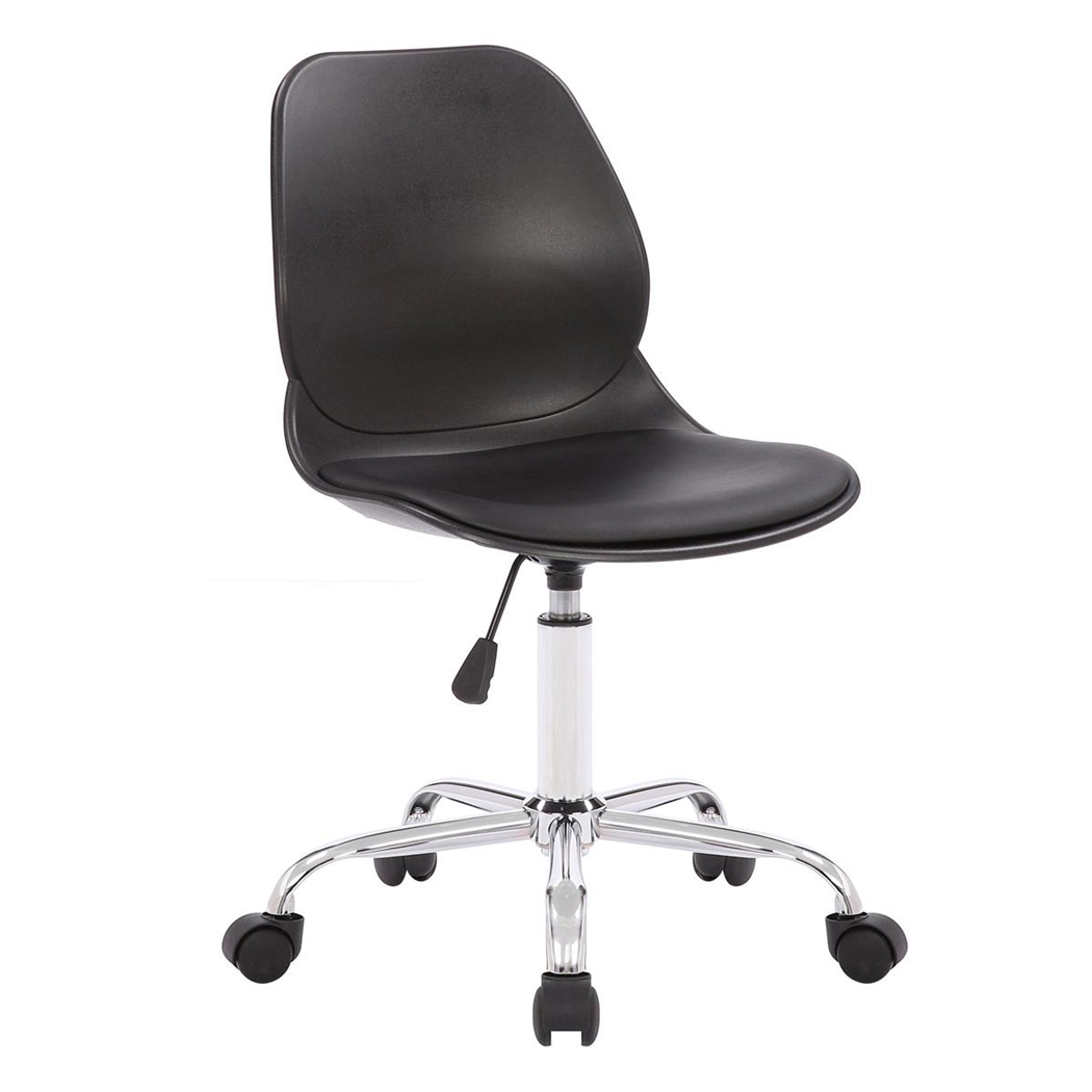 Krzesło Biurowe MACAO, Nowoczesny Design, Metalowa Podstawa, Regulacja Wysokości, kolor Czarny