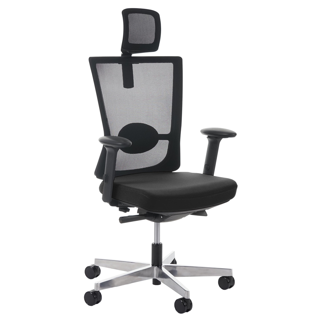Krzesło Ergonomiczne NILO PRO, 100% Regulowane, Doskonała Jakość, 8 Godzin Pracy, Czarne
