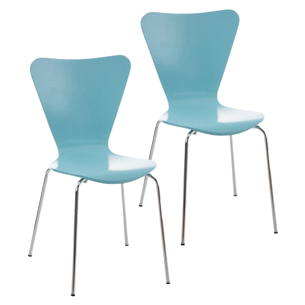 Zestaw 2 szt. Krzesła Konferencyjne HERCULES, Metalowy Stelaż, Sztaplowane, Kolor Niebieski