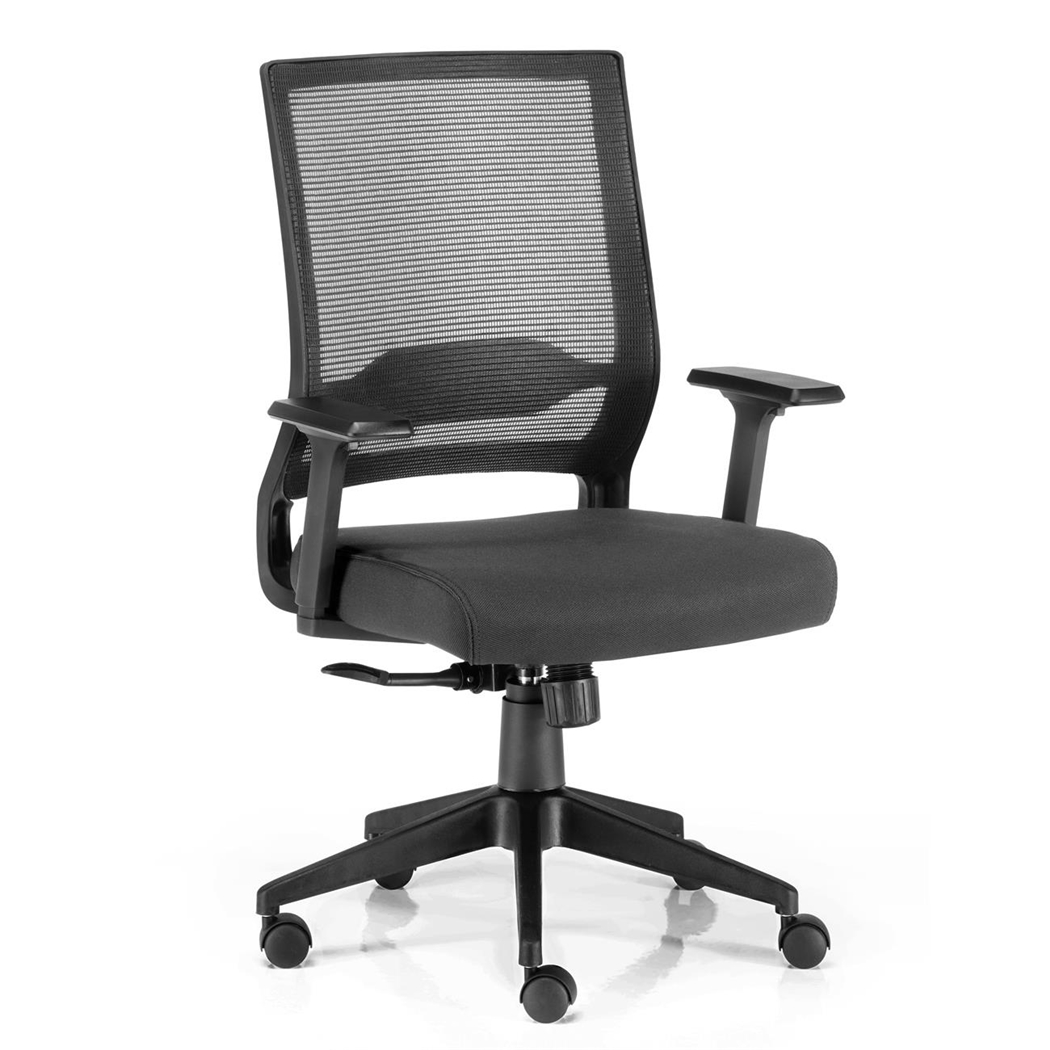 Krzesło Biurowe ISAAC, Podparcie Lędźwiowe, Mechanizm Synchroniczny, Czarne