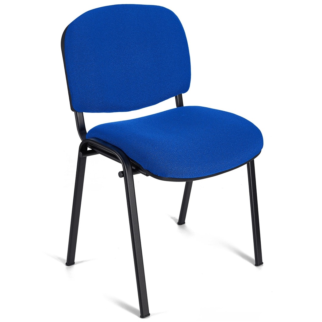 Krzesło Konferencyjne MOBY BASE, Wygodne i Praktyczne, Super Cena, Kolor Niebieski i Czarne Nogi