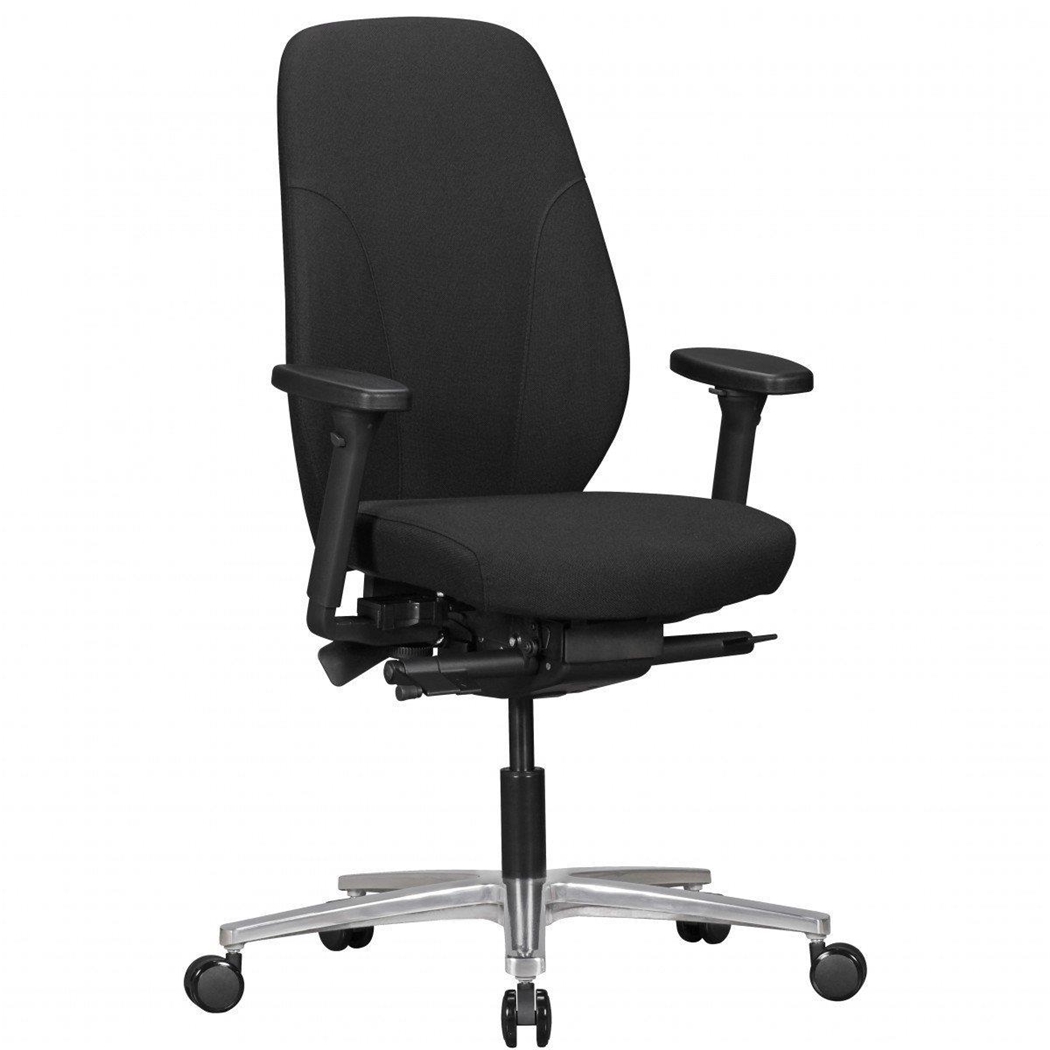 Krzesło Ergonomiczne SARK BASE, Pełna Regulacja, Do Użytku przez 8 Godzin, Tkanina, kolor Czarny