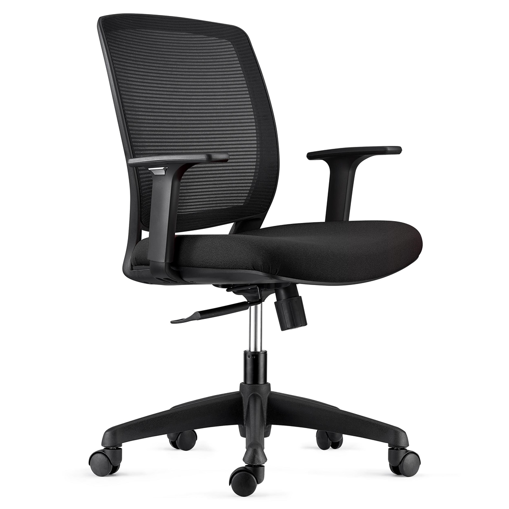 Krzesło Biurowe MISURI, Regulowane Podłokietniki, Oddychająca Siatka kolor Czarny
