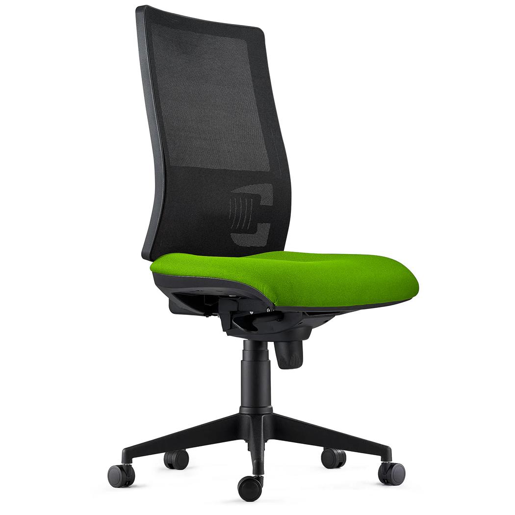 Krzesło Biurowe Ergonomiczne EMERSON, Bez Podłokietników, Regulowane Oparcie, Tkanina, Zielone
