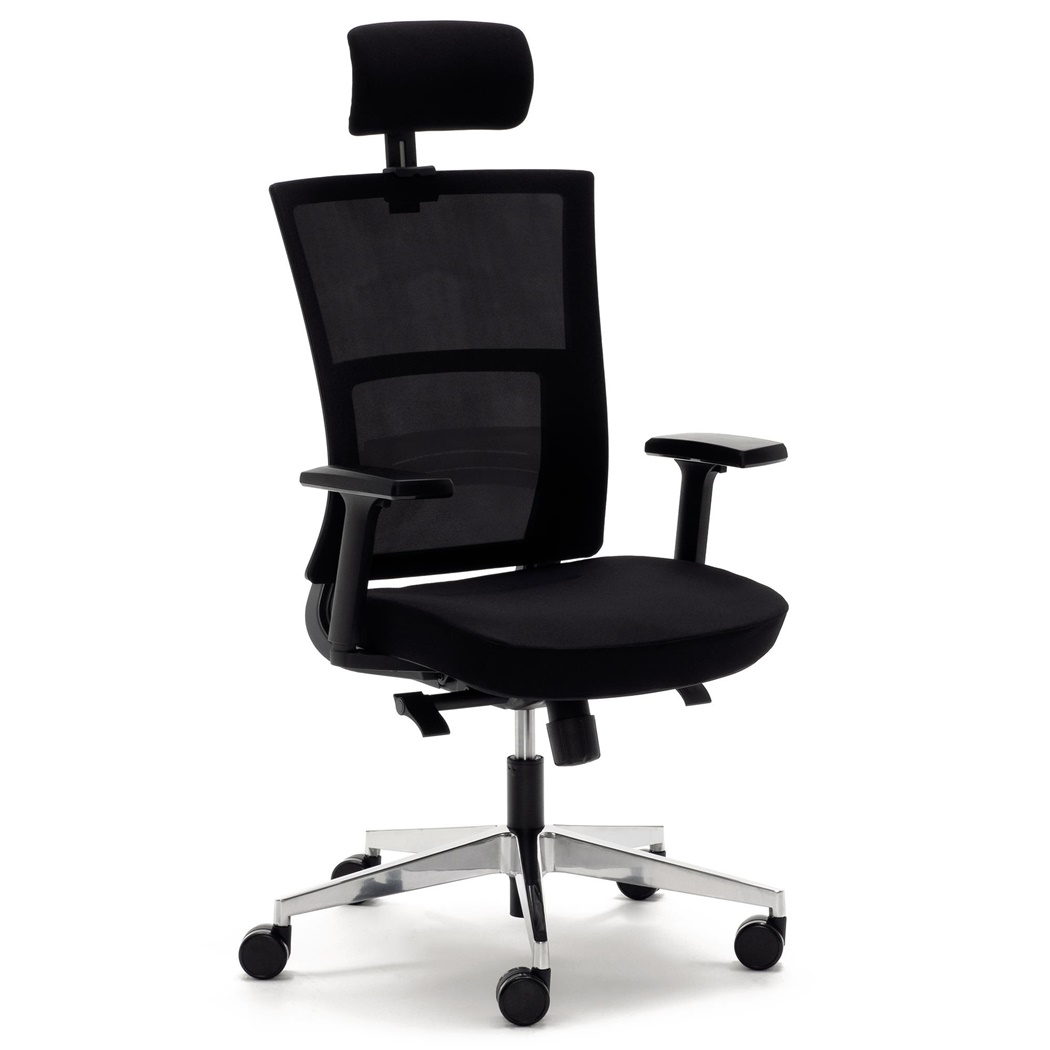 Krzesło Ergonomiczne EDMONTON, Do Pracy 8 godzin, Wysoka Jakość i Design, Czarne