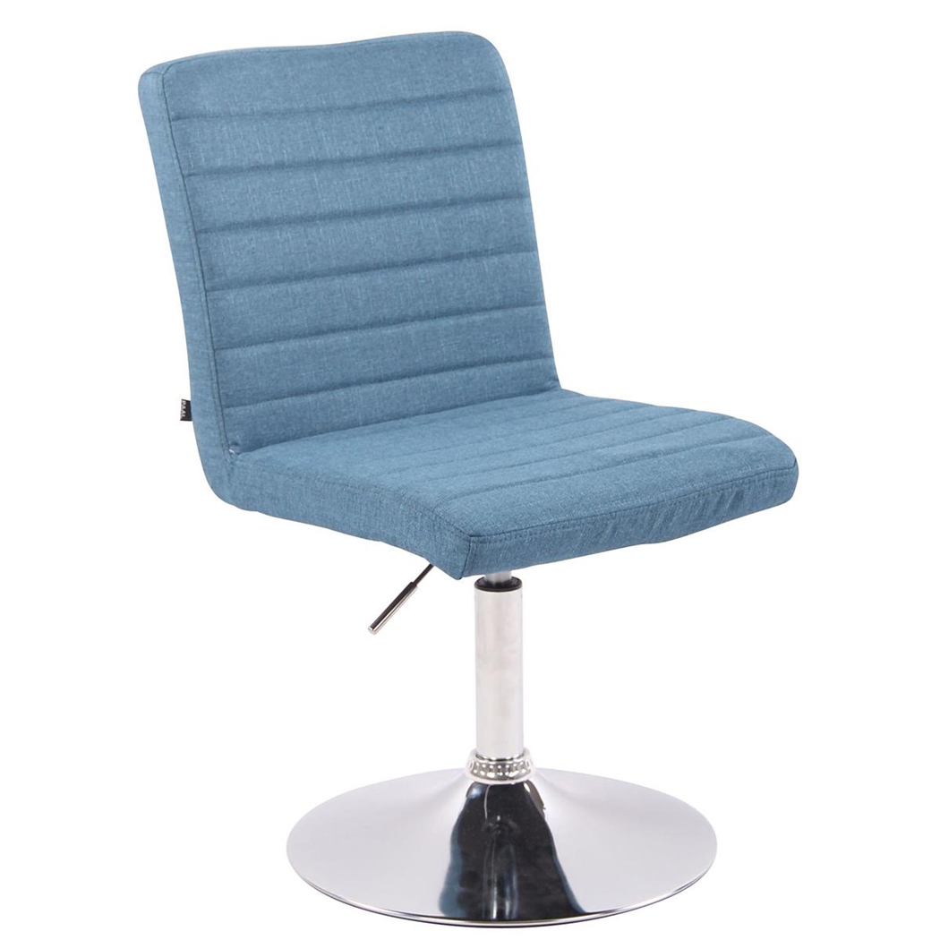 Krzesło Konferencyjne KATE, Regulacja Wysokości, Metalowa Podstawa, Tkanina kolor Niebieski