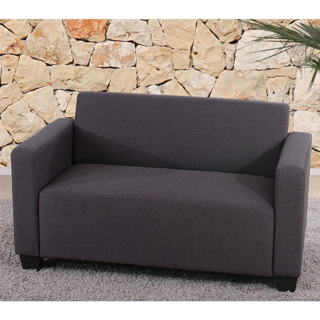 Sofa 2-osobowa RODDY TKANINA, Duży Komfort i Nowoczesny Design, kolor Czarny