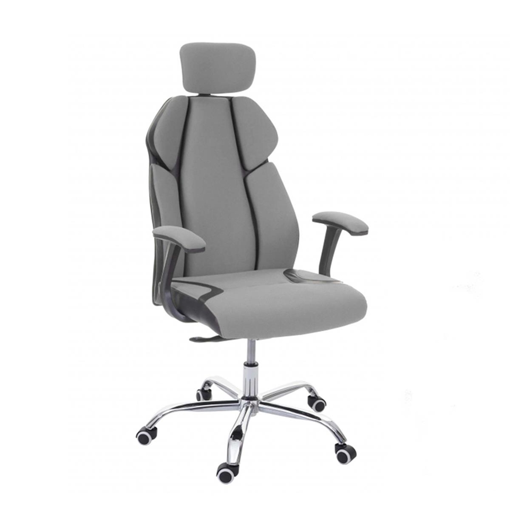 Krzesło Biurowe TUXON, Ekskluzywny Ergonomiczny Design, Tkanina, Kolor Szary