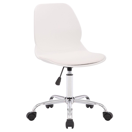 Krzesło Biurowe MACAO, Nowoczesny Design, Metalowa Podstawa, Regulacja Wysokości, kolor Biały
