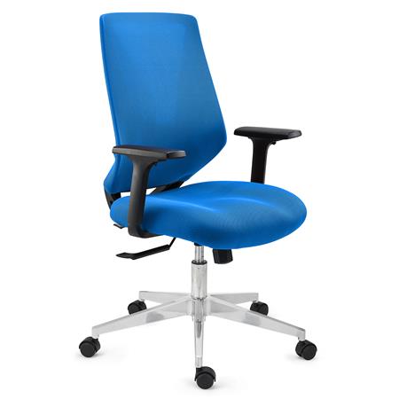 Krzesło Biurowe NOLAN, Ergonomiczny Design, Intensywne Użytkowanie 8h, Certyfikat Jakości, Niebieskie