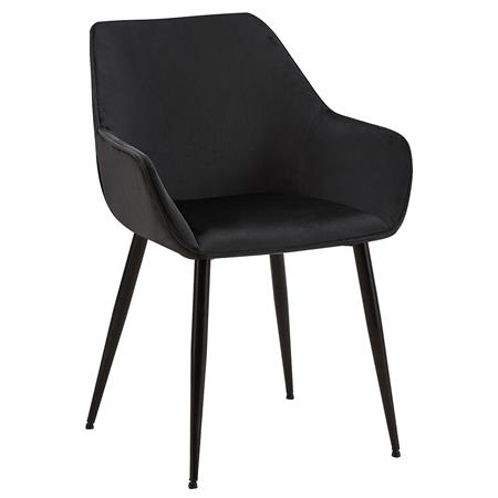 Krzesło Konferencyjne MAYA, Elegancki Design, Metalowe Nogi, Aksamit kolor Czarny