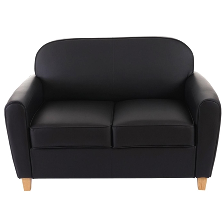 Sofa 2-osobowa ARTIS, Piękny Elegancki Design, Uniwersalna i Wygodna, Skóra kolor Czarny