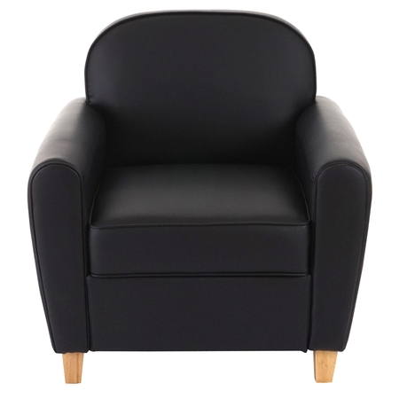 Sofa 1-osobowa ARTIS, Piękny Elegancki Design, Uniwersalna i Wygodna, Skóra kolor Czarny