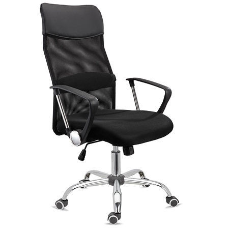 Krzesło Biurowe ASPEN, Oddychająca siatka, miękkie siedzisko, Super Cena, Kolor Czarny