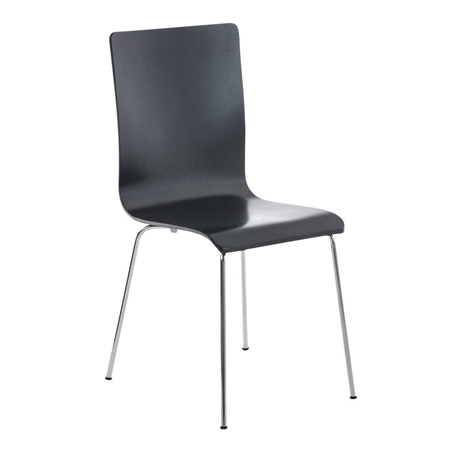 Krzesło Konferencyjne PERE, Metalowe Nogi, Drewniane, kolor Czarny