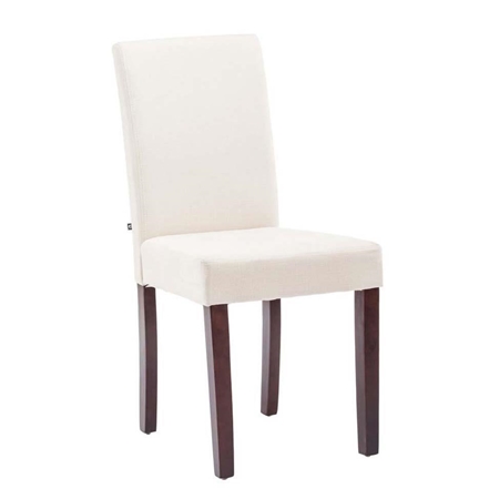 Krzesło Konferencyjne MITA TKANINA, Brązowe Drewniane Nogi, kolor Kremowy