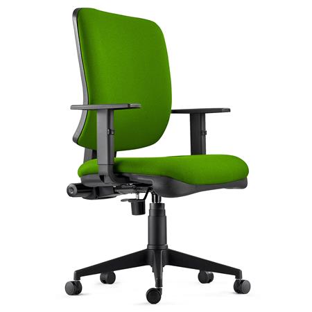 Krzesło Ergonomiczne DIEGO, Tkanina kolor Zielony, z Grubą Tapicerką i Mechanizmem Synchronicznym