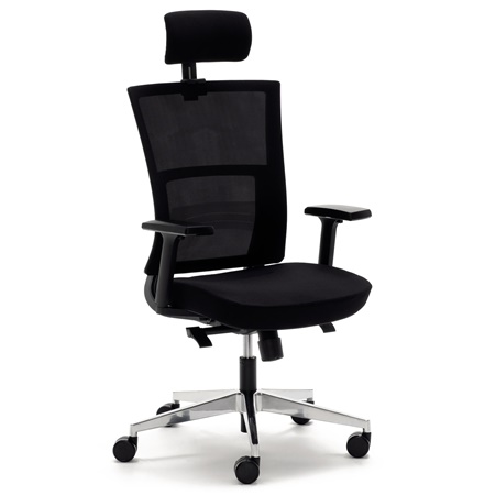 Krzesło Ergonomiczne EDMONTON, Do Pracy 8 godzin, Wysoka Jakość i Design, Czarne