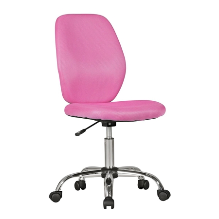 Krzesło do Biurka PONY, dla Dziecka od 6 do 15 lat, Oddychająca Siatka, Kolor Różowy
