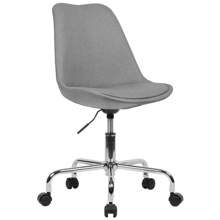Krzesło Biurowe ARIEL, Ekskluzywny Design, Regulacja Wysokości, Tkanina Kolor Szary
